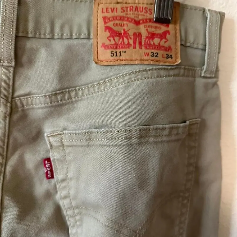 Levis 511 mens khaki straight size32